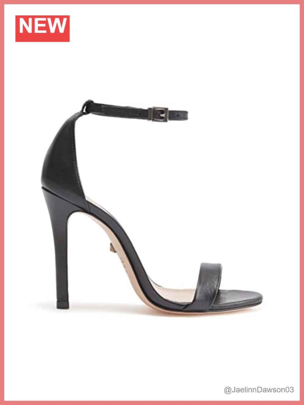 Leather Stiletto Heel Sandals with Ankle Strap Open Toe Dress Shoes